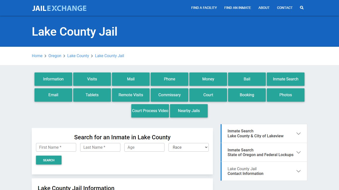 Lake County Jail Roster Lookup, OR, Inmate Search - Jail Exchange